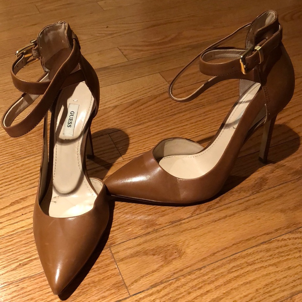 Guess Heels w/ wrap around ankle strap detail